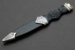 Celtic Sgian Dubh Matt Silver Finish SD55C