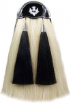 Smooth Cantle/Thistle Horsehair Sporran - White