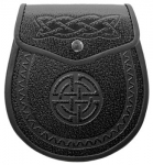 Angus Celtic Embossed Leather Sporran