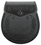 Seamus Celtic Embossed Leather Sporran