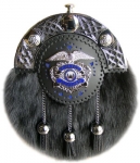 Police Dress Sporran, Black Muskrat